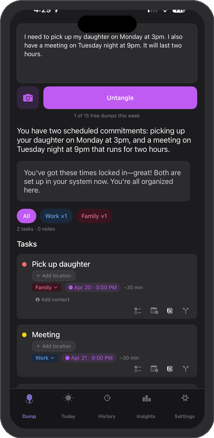 AI extracts tasks